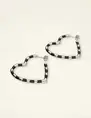 My Jewellery Earrings heart black stripes MJ09161