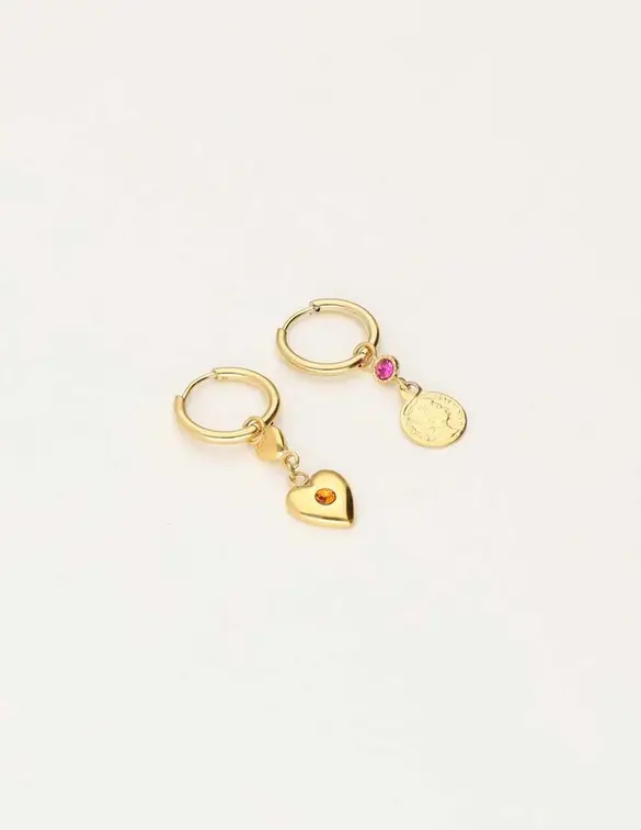 My Jewellery Earrings heart & coin MJ10685