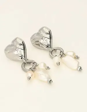 My Jewellery Earrings heart & pearls MJ09204