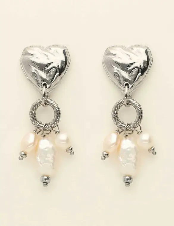 My Jewellery Earrings heart & pearls MJ09204