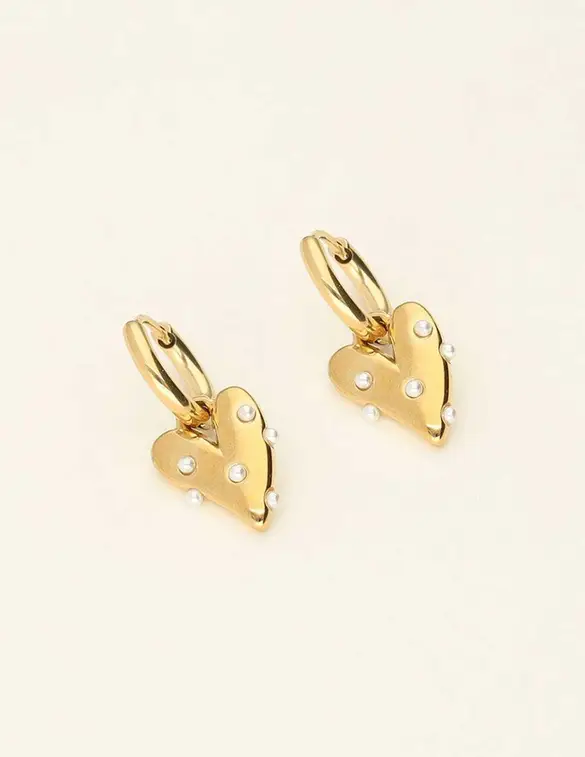 My Jewellery Earrings heart with pearls MJ09212