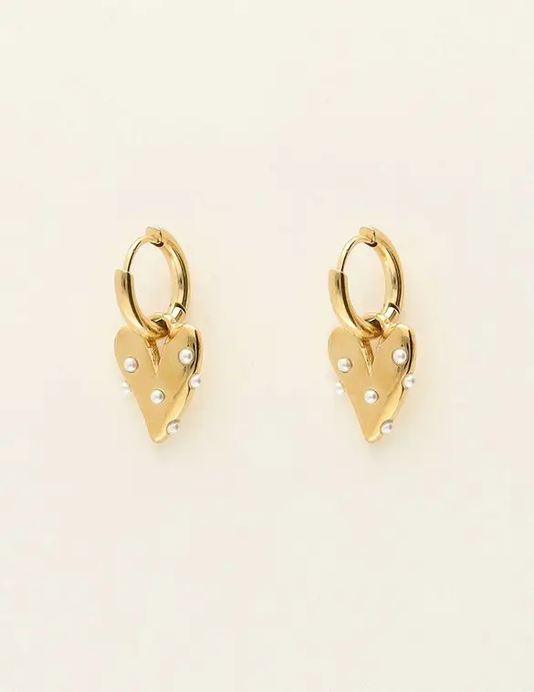 My Jewellery Earrings heart with pearls MJ09212