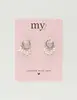 My Jewellery Earrings hoop 5 pearls MJ10270