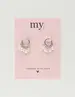 My Jewellery Earrings hoop 5 pearls MJ10270