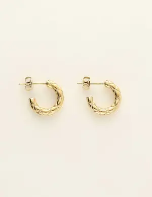 My Jewellery Earrings hoop checkered MJ09202