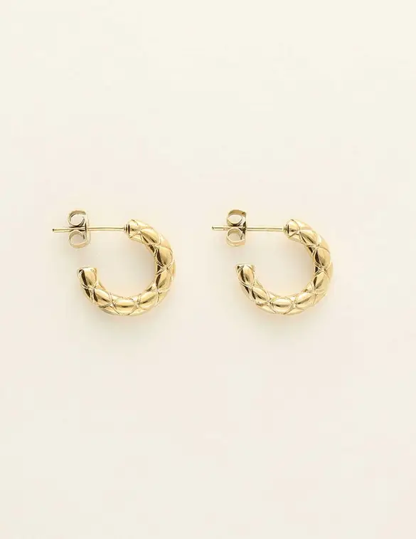 My Jewellery Earrings hoop checkered MJ09202