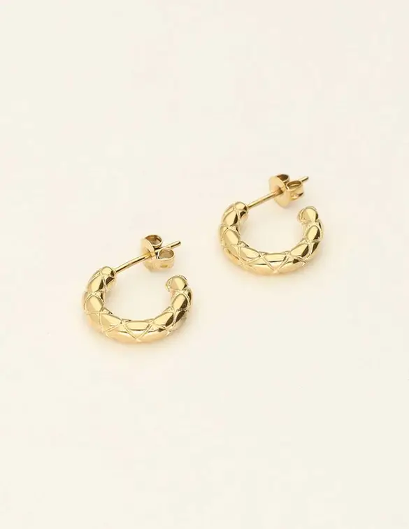 My Jewellery Earrings hoop checkered MJ09202