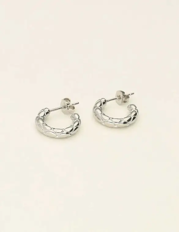 My Jewellery Earrings hoop checkered MJ09202