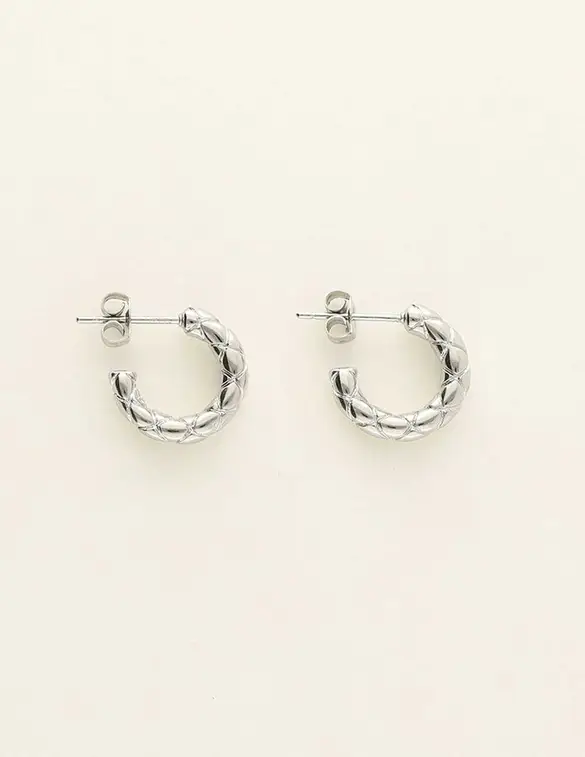 My Jewellery Earrings hoop checkered MJ09202