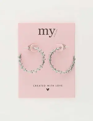 My Jewellery Earrings hoop dots MJ10338