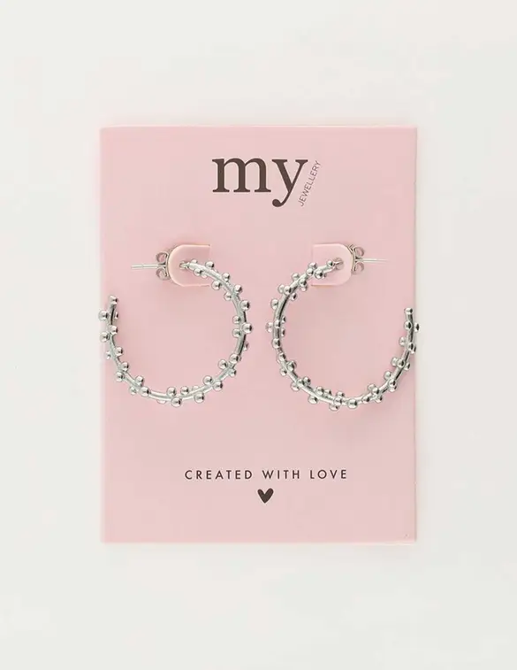 My Jewellery Earrings hoop dots MJ10338