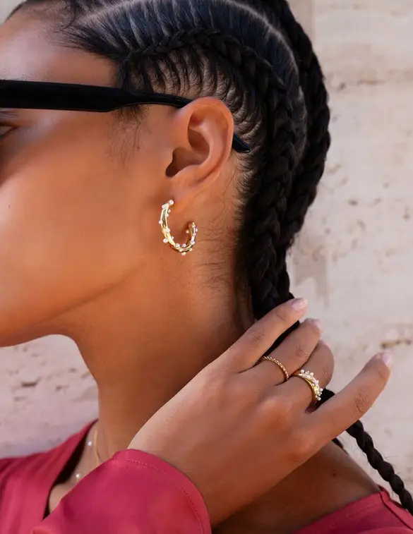 My Jewellery Earrings hoop & pearls MJ09200