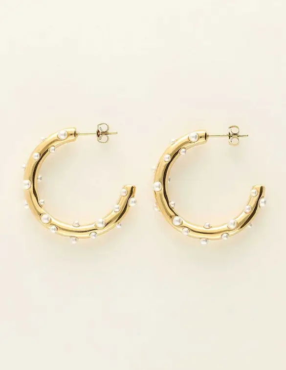 My Jewellery Earrings hoop & pearls MJ09200