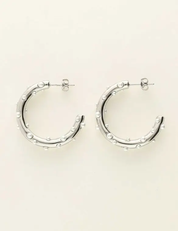 My Jewellery Earrings hoop & pearls MJ09200