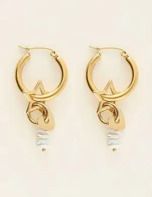 My Jewellery Earrings hoop & star MJ09201