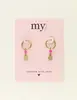 My Jewellery Earrings hoops fuchsia coin MJ09029