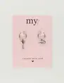 My Jewellery Earrings hoops glass & lips MJ10548
