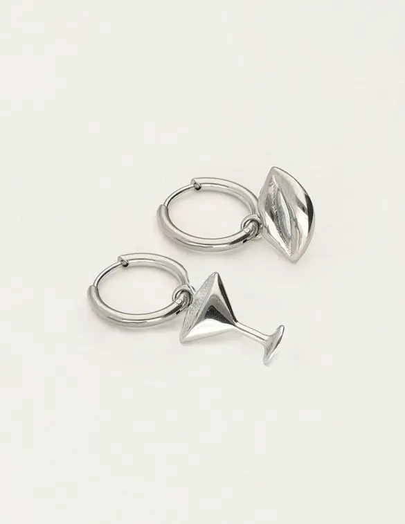 My Jewellery Earrings hoops glass & lips MJ10548