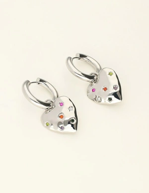 My Jewellery Earrings hoops heart strass multi MJ09545