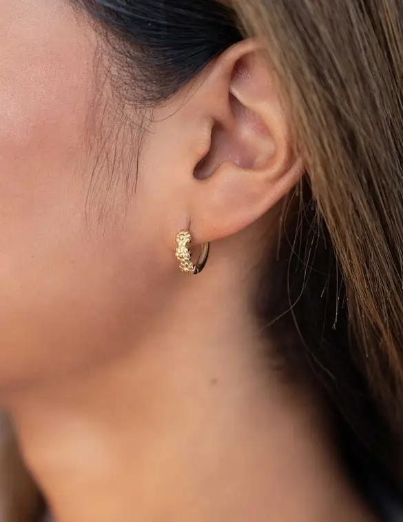 My Jewellery Earrings hoops mini flower MJ09023
