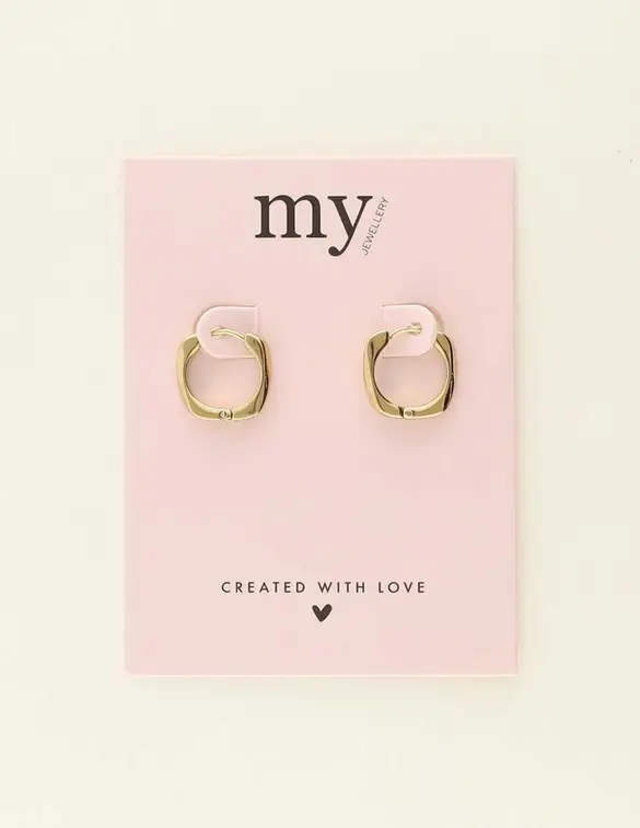 My Jewellery Earrings hoops mini square MJ09027