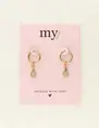 My Jewellery Earrings hoops orange coin MJ09030