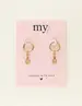 My Jewellery Earrings hoops orange coin MJ09030
