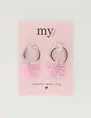 My Jewellery Earrings hoops pearl flower MJ10339