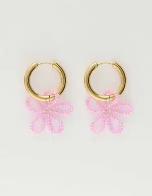 My Jewellery Earrings hoops pearl flower MJ10339