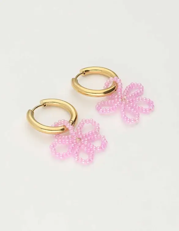 My Jewellery Earrings hoops pearl flower MJ10339