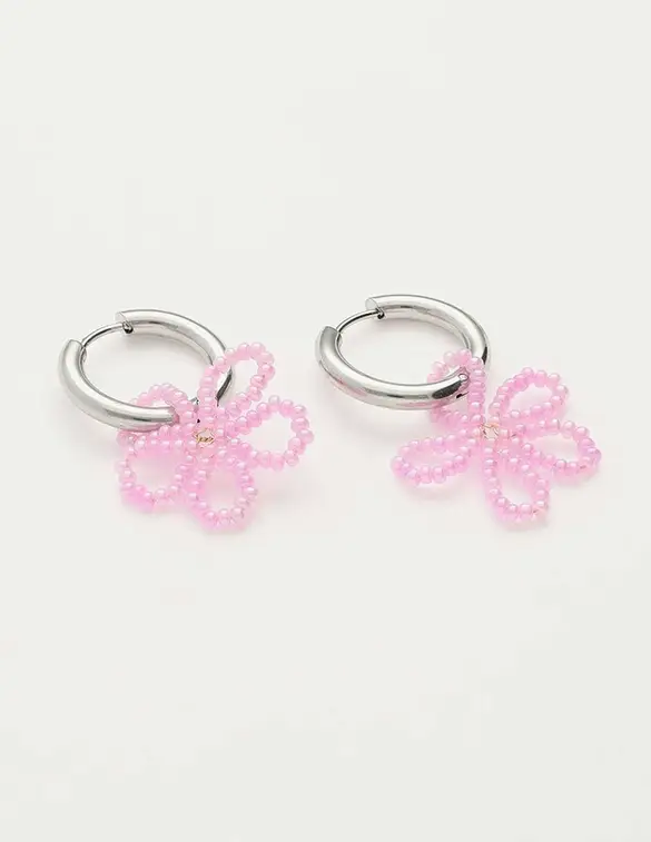 My Jewellery Earrings hoops pearl flower MJ10339