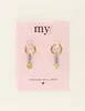 My Jewellery Earrings hoops purple coin MJ09031