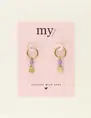 My Jewellery Earrings hoops purple coin MJ09031