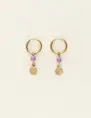 My Jewellery Earrings hoops purple coin MJ09031