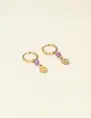 My Jewellery Earrings hoops purple coin MJ09031