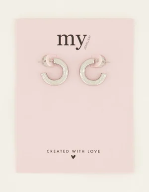 My Jewellery Earrings hoops ribbed small MJ07380