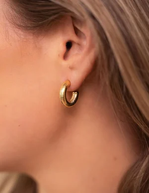 My Jewellery Earrings hoops ribbed small MJ07380