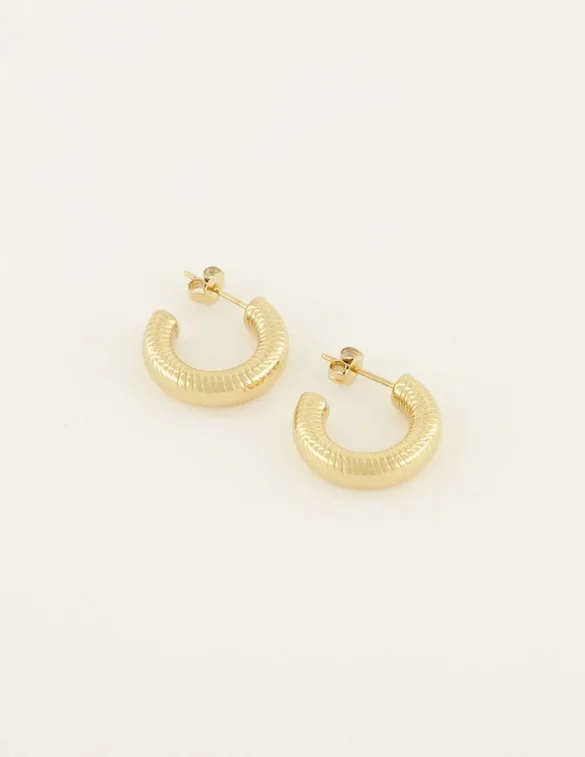 My Jewellery Earrings hoops ribbed small MJ07380