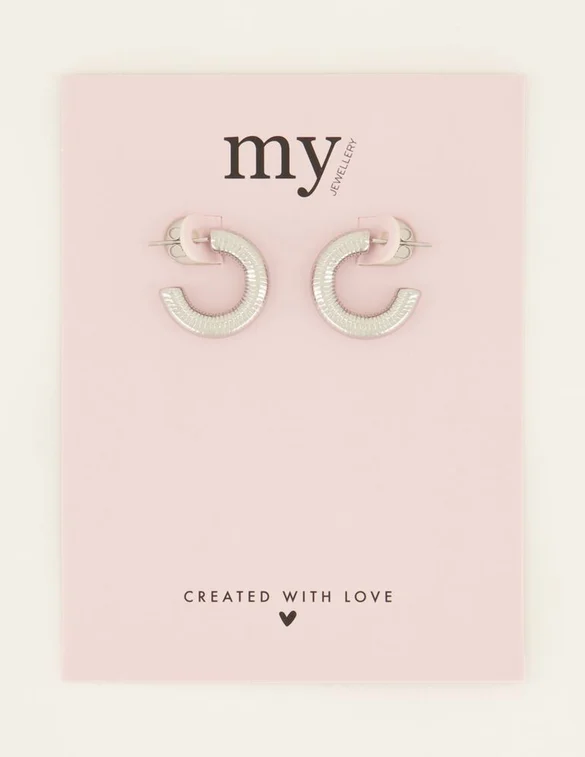 My Jewellery Earrings hoops ribbed small MJ07380