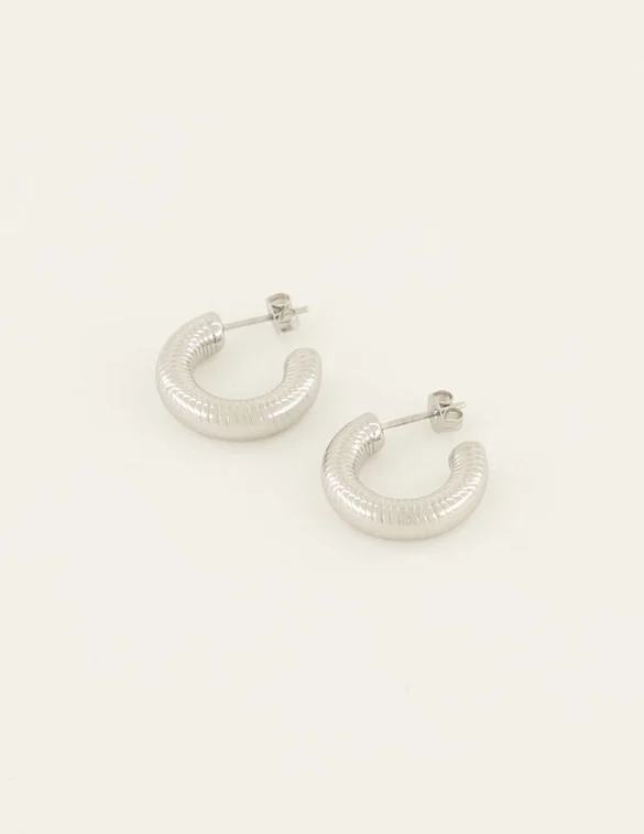 My Jewellery Earrings hoops ribbed small MJ07380