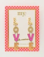 My Jewellery Earrings letters love pink MJ10165