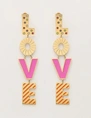 My Jewellery Earrings letters love pink MJ10165