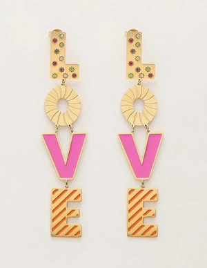 My Jewellery Earrings letters love pink MJ10165