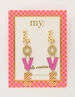 My Jewellery Earrings letters love pink MJ10165