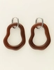 My Jewellery Earrings resin irregular big brown MJ09645