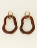 My Jewellery Earrings resin irregular big brown MJ09645