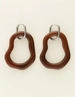 My Jewellery Earrings resin irregular big brown MJ09645