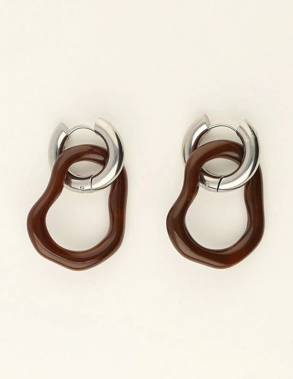 My Jewellery Earrings resin irregular small brow MJ09644