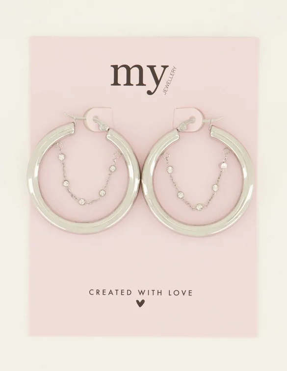 My Jewellery Earrings round with chain MJ07952