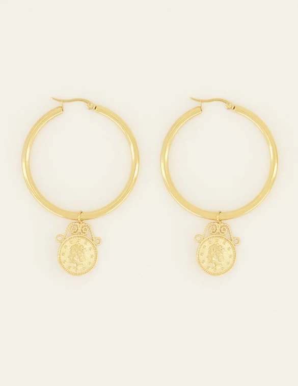 My Jewellery Earrings round with coin MJ07622